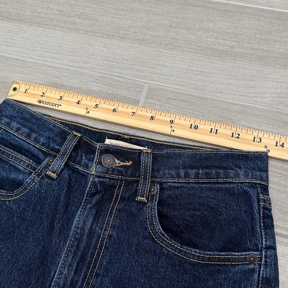 Levi’s Premium 70’s High Rise Slim Straight Jeans in Sonoma Stonewash Dark Wash - Picture 9 of 14